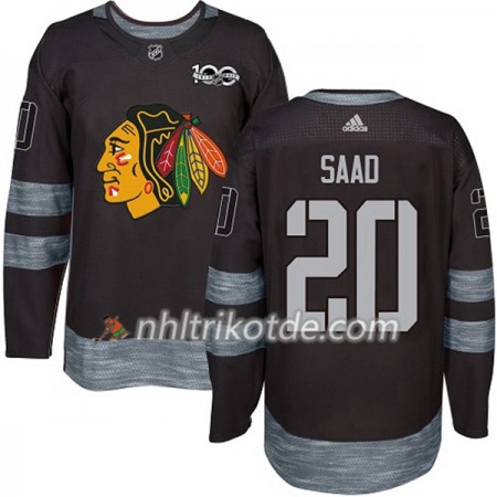 Chicago Blackhawks Trikot Brandon Saad 20 1917-2017 100th Anniversary Adidas Schwarz Authentic - Herren
